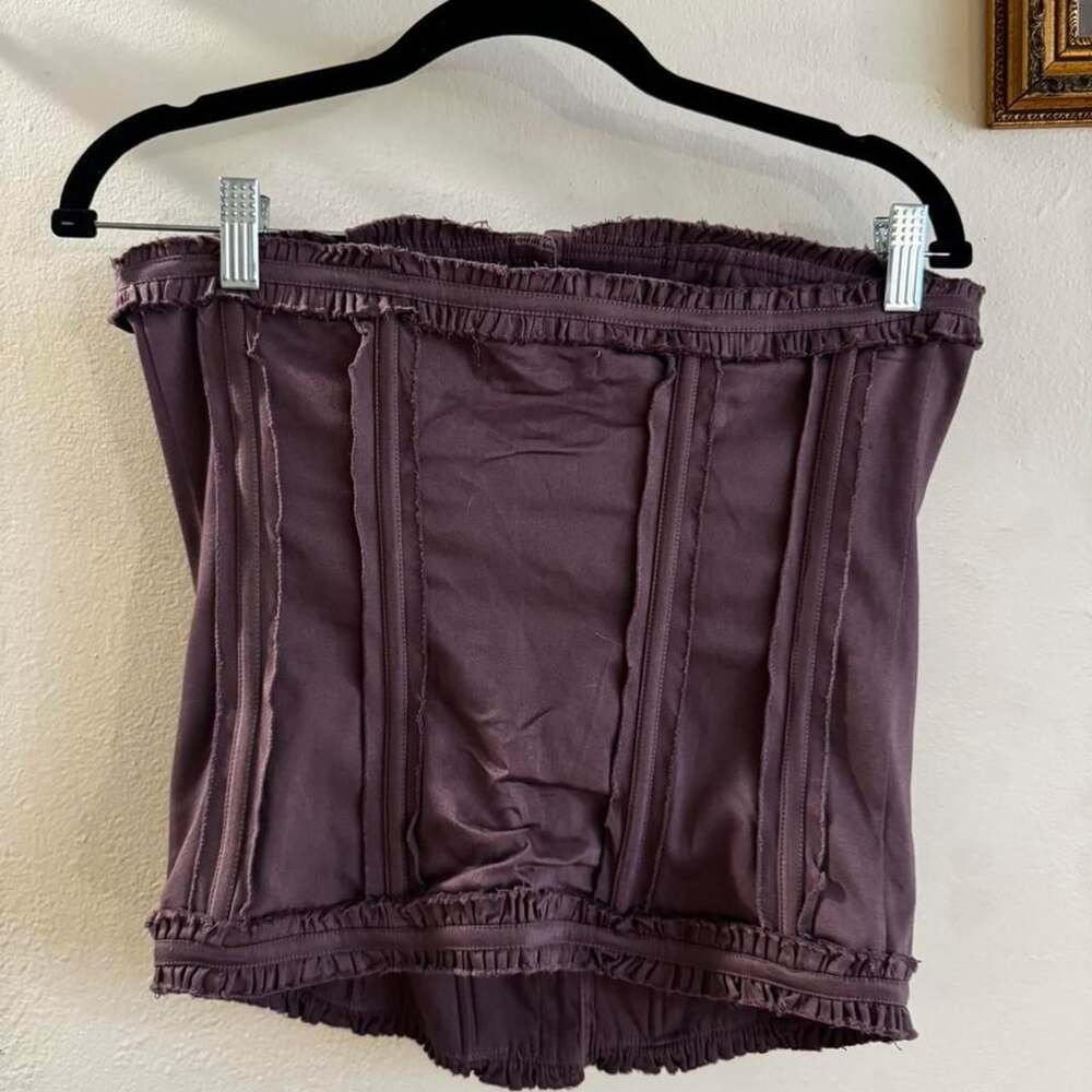 Urban Outfitters Corset Top Size M Dusty Plum Purple Bustier - Picture 3 of 4